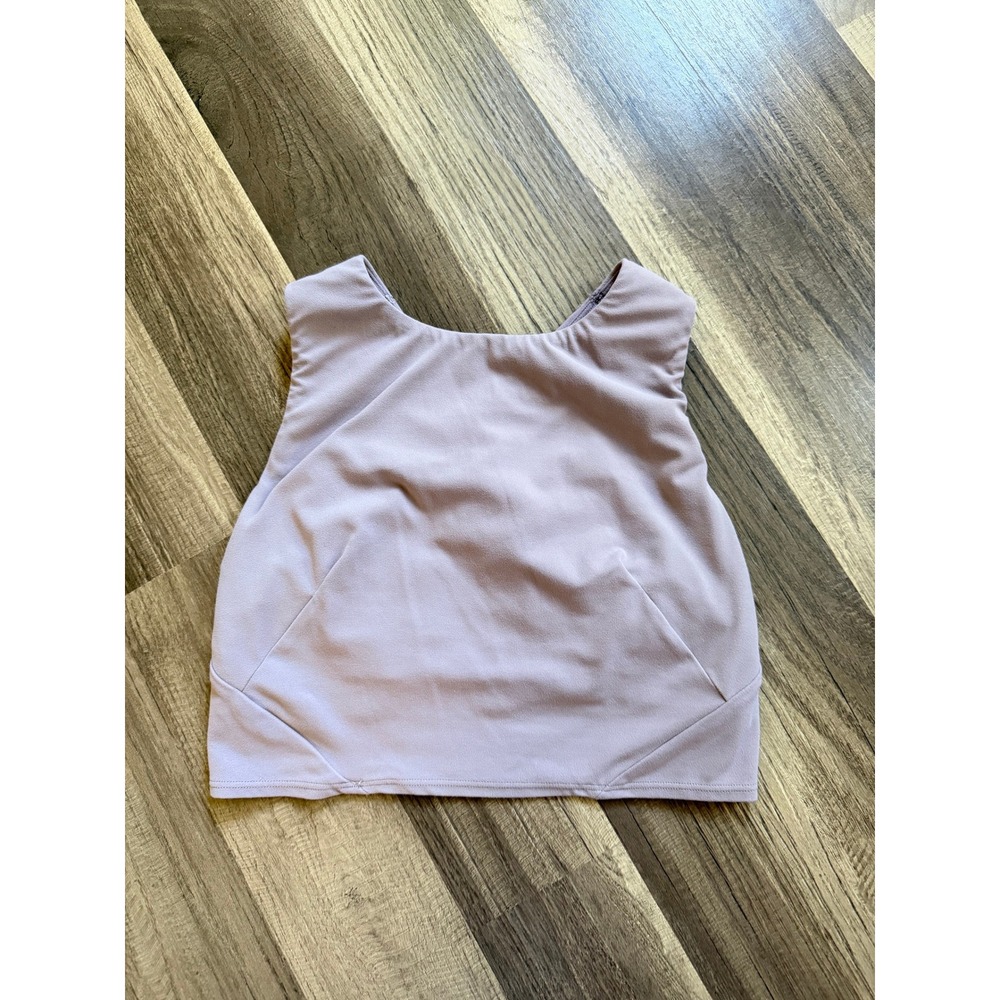 Lululemon Athletic Crop Top Women 6 Lavender Excellent Cross Back Yoga Tank